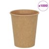 vidaXL Tazas de café de papel 1000 uds 8oz 200ml marrón