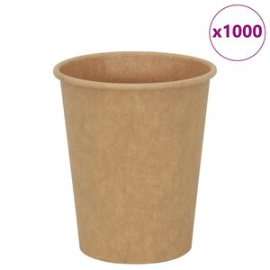 vidaXL Tazas de café de papel 1000 uds 8oz 200ml marrón