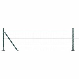 vidaXL Poste de cerca con base de concreto 26 uds. Verde