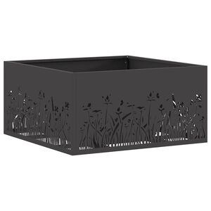 vidaXL Hoguera Negro 60 x 60 x 30 cm Acero