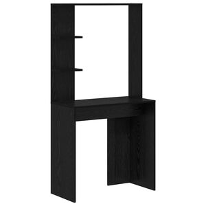 vidaXL Escritorio Roble Negro Madera de ingenier&iacute;a
