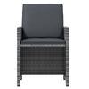vidaXL Set comedor jardín 9 pzas y cojines ratán sintético gris