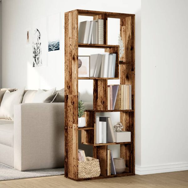 vidaXL Librer&iacute;a divisora madera ingenier&iacute;a envejecida 67x25x161,5 cm