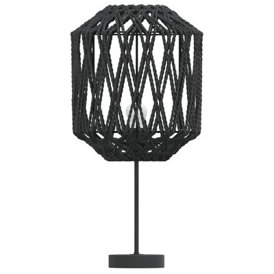 vidaXL Pantalla de lámpara hierro y papel negra Ø23x28 cm
