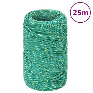 vidaXL Cuerda de barco polipropileno verde 2 mm 25 m