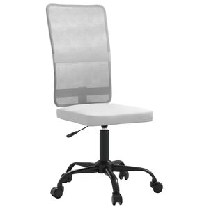 vidaXL Silla de oficina regulable en altura tela de malla blanca