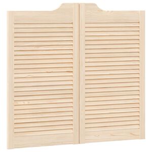 vidaXL Puertas batientes Natural 90 x 50 cm Madera de Pino Maciza
