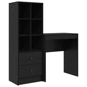 vidaXL Escritorio Roble Negro 115,5 x 40 x 127 cm 2 uds.