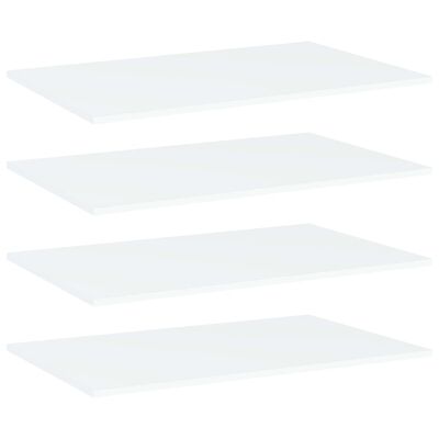 vidaXL Estantes para estantería 4 uds contrachapada blanco 80x50x1,5cm