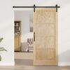 vidaXL Puerta Corredera Marrón 86 x 198,5 cm Madera de pino macizo