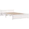 vidaXL Estructura de cama sin colchón madera maciza blanco 120x190 cm