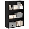 vidaXL Estante de libros Roble Negro 60 x 30 x 76.5 cm