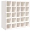 vidaXL Vinoteca blanca 56x25x56 cm madera maciza de pino