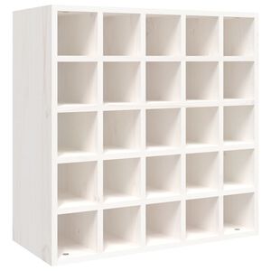 vidaXL Vinoteca blanca 56x25x56 cm madera maciza de pino