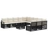 vidaXL Conjunto de sof&aacute;s de jard&iacute;n 12 pcs Negro rat&aacute;n sint&eacute;tico