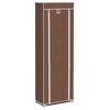vidaXL Zapatero de tela con cubierta marr&oacute;n 57x29x162 cm