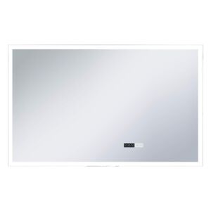 vidaXL Espejo de ba&ntilde;o con LED, sensor t&aacute;ctil y reloj 100x60 cm