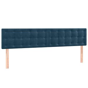vidaXL Cabeceros terciopelo azul oscuro 200x5x78/88 cm