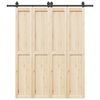 vidaXL Kit de herrajes para puertas correderas acero negro 200 cm