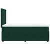 vidaXL Cama box spring con colch&oacute;n terciopelo verde oscuro 90x200 cm
