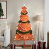 vidaXL &Aacute;rbol Navidad de adorno madera maciza pino marr&oacute;n cera 150 cm