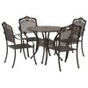 vidaXL Conjunto de Comedor de Jard&iacute;n 5 pcs Bronce Aluminio