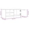 vidaXL Mueble de TV 2 pzas madera contrachapada hormigón 80x35x36,5 cm