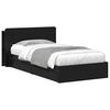 vidaXL Estructura de cama con almacenamiento Negro 90 x 190 cm