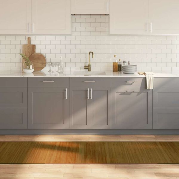 vidaXL Alfombra rectangular bamb&uacute; marr&oacute;n 70x400 cm