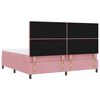 vidaXL Cama Box Spring LED con colch&oacute;n Rosa 200 x 200 cm Terciopelo