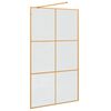 vidaXL Pared de Ducha Walk-in Dorado 115 x 195 cm vidrio templado