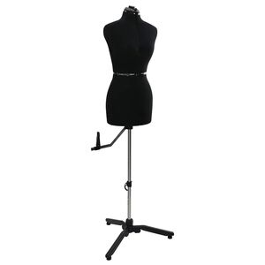 vidaXL Forma de vestido ajustable femenina Negro s Terciopelo