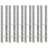 vidaXL Anclajes de valla 6 uds acero galvanizado plateado 8x6x60 cm
