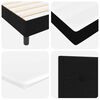 vidaXL Cama tipo Box Spring con colch&oacute;n Negro 190 x 140 cm Poli&eacute;ster