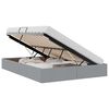 vidaXL Cama con almacenamiento Gris Claro 135 x 190 cm Tela