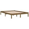 vidaXL Estructura cama sin colch&oacute;n madera maciza marr&oacute;n miel 200x200cm