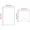 vidaXL Conjunto de alfombra de ba&ntilde;o antideslizante 2 pcs Gris oscuro