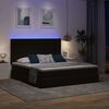 vidaXL Cama con tira de luces LED Negro 200 x 200 cm Terciopelo
