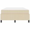 vidaXL Cama tipo Box Spring Crema 120 x 190 cm tela