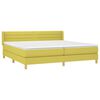 vidaXL Cama box spring con colch&oacute;n tela verde 200x200 cm