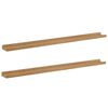 vidaXL Estante de pared con estante 2 pcs Marr&oacute;n 100 x 9 x 3 cm