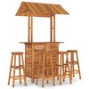 vidaXL Juego muebles de bar de jard&iacute;n 5 piezas madera maciza de acacia