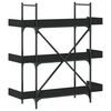 vidaXL Librería de 3 estantes madera ingeniería negro 100x33x108,5 cm