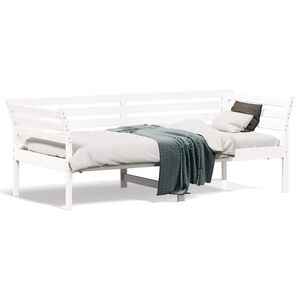 vidaXL Sof&aacute; cama sin colch&oacute;n madera maciza de pino blanco 90x190 cm