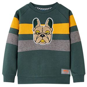 Sudadera infantil verde oscuro 104