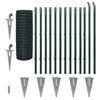 vidaXL Set de euro valla acero verde 25x1,2 m