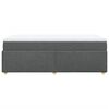 vidaXL Cama box spring con colch&oacute;n tela gris oscuro 90x190 cm