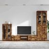 vidaXL Conjunto de mueble de TV con caj&oacute;n FLORIN Roble ahumado