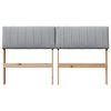 vidaXL Cabecero tapizado Gris Claro 135 cm Madera de pino macizo