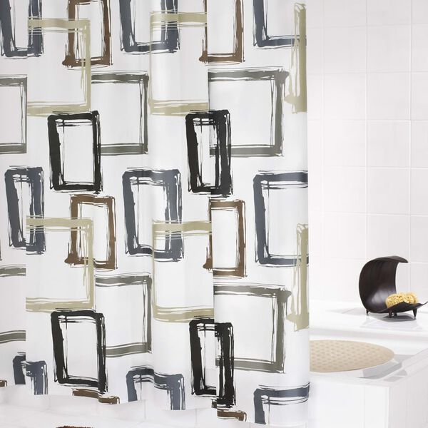 RIDDER Cortina de ducha Pattern Brown 180x200 cm